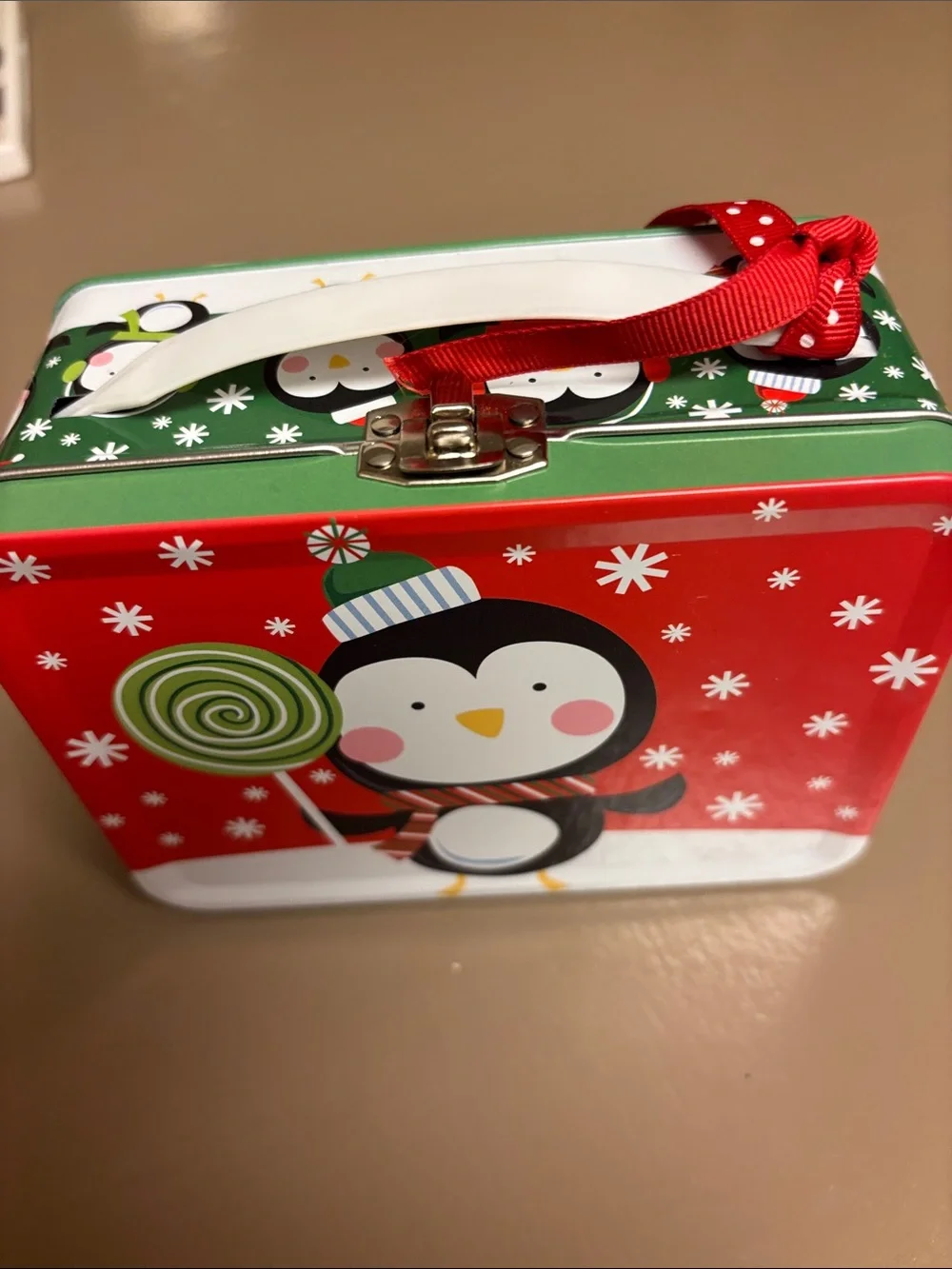 Penguin Holiday Tin Ornament